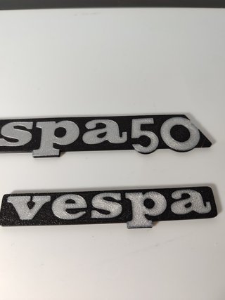 Set 3 Loghi Vespa 50 HP Targhette