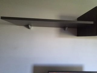 Mueble TV madera, metal y cristal