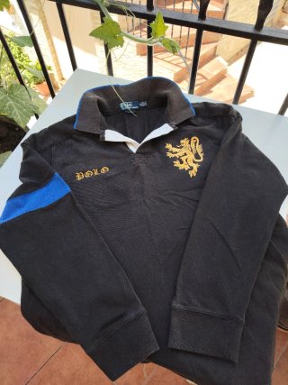 Polo Ralph Lauren XL Negro Dorado y azul y dorado