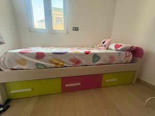 Armario 2 puertas y cajones + Cama 90cm