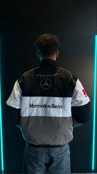 Chaqueta Racing Mercedes Tricolor Vintage