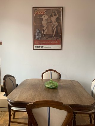 Comedor Juego de 4 sillas vintage restauradas