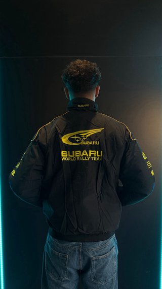 Chaqueta Racing Subaru Negra y Azul