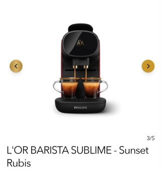Cafetera L'OR Barista Sublime Sunset Rubis
