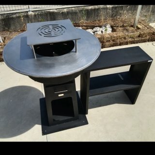 Braciere Barbecue Artigianale Ø90cm con Piastra