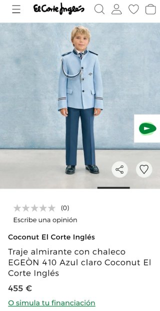 Traje comunión niño 9/10 años