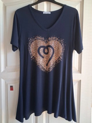 Camiseta Magna Corazón Oro Talla M