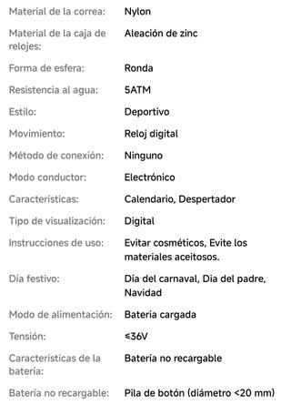 Reloj Digital deportivo caja metálica Hombre Nuevo
