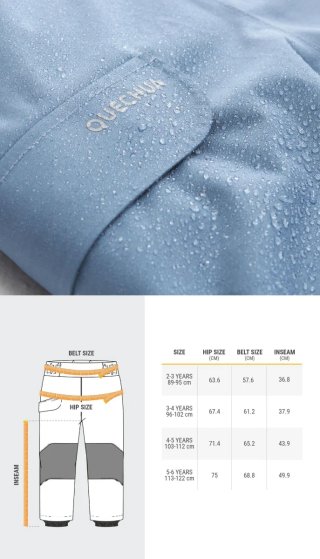 Pantalón impermeable Quechua 3-4 años