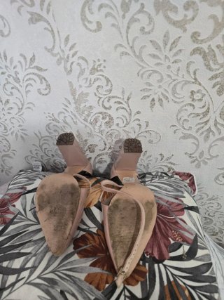 Zapatos tacón rosa palo talla 39