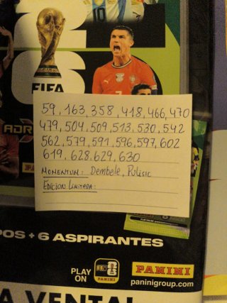 Cambio Cromos Adrenalyn XL Mundial 2026