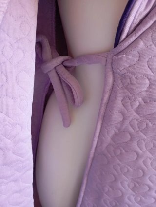 Bata de casa morada talla única