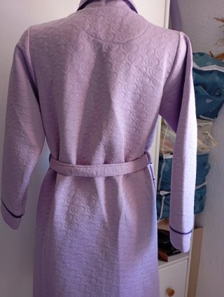 Bata de casa morada talla única