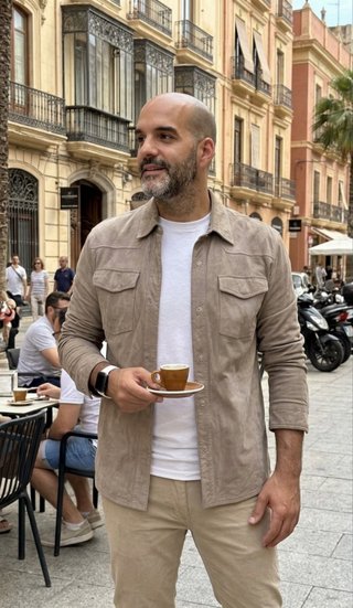 Sobrecamisa Piel Beige Goosecraft Talla L