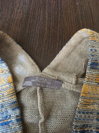 Zara Camiseta Punto Bohemia Talla S