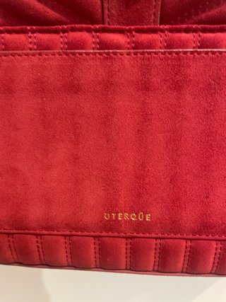 Bolso Uterqüe cadena dorada rojo