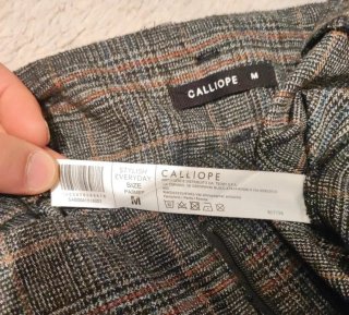Calliope Pantalone casual grigio donna a quadretti
