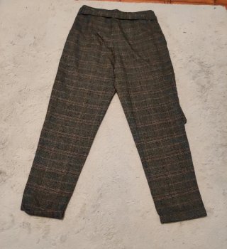 Calliope Pantalone casual grigio donna a quadretti
