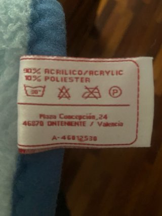 Manta cama 150cm azul y amarilla