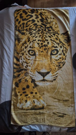 Toalla con estampado de guepardo