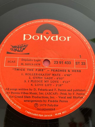 Peaches & Herb - Twice the Fire Vinilo