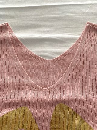 Camiseta sin mangas rosa