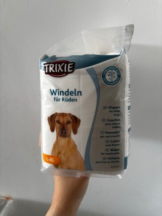 5 paquetes pañales para perros machos Talla L-XL