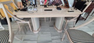GRATIS Mesa comedor y 6 sillas madera y tela