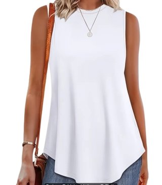 Blusa sin mangas verde mujer