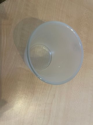 Bicchierino vetro satinato per candele.