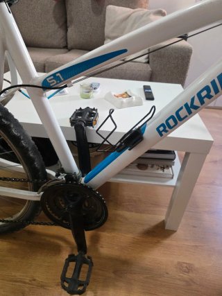 Bicicleta MT Rockrider Blanca y Azul