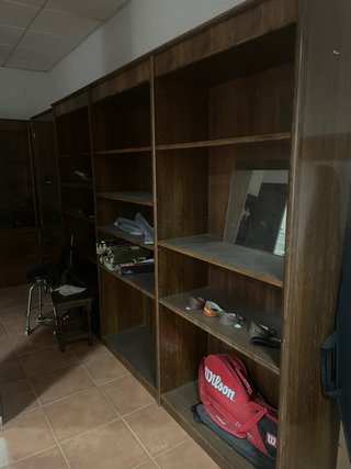 Mueble expositor madera pino estanterías