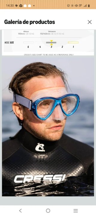 Gafas de buceo Cressi modelo Samoa