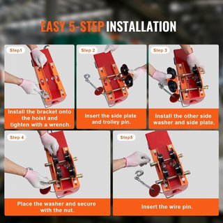 VEVOR Carro portapolipasto acero ajustable 0,5T