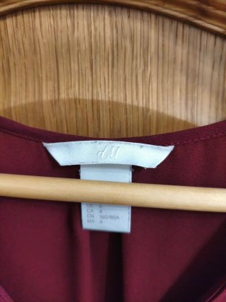 Camiseta sin mangas talla S/36 color granate