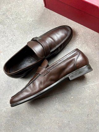 Mocassino Loafer Salvatore Ferragamo 100% vera Pelle Suola Gommata Con Dustbag