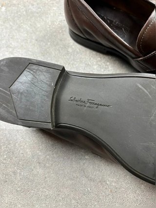 Mocassino Loafer Salvatore Ferragamo 100% vera Pelle Suola Gommata Con Dustbag