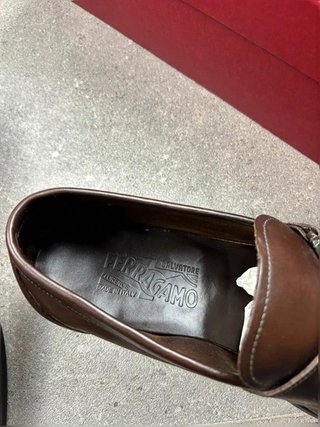 Mocassino Loafer Salvatore Ferragamo 100% vera Pelle Suola Gommata Con Dustbag