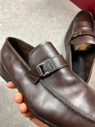Mocassino Loafer Salvatore Ferragamo 100% vera Pelle Suola Gommata Con Dustbag