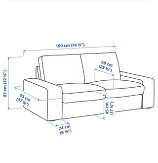Sofá IKEA KIVIK 2 plazas beige