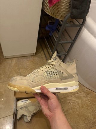 NIKE AIR JORDAN 4 X OFF WHITE TAGLIA 43
