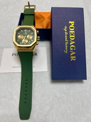 Reloj Cronógrafo Dorado y Verde