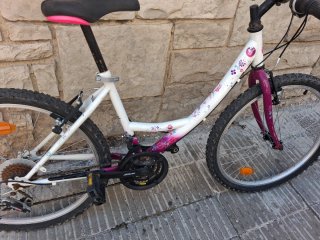 Bicicleta Niña Blanca y Morada