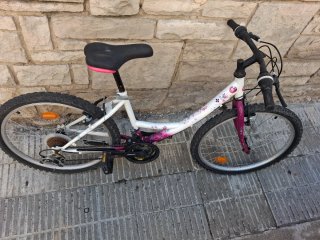 Bicicleta Niña Blanca y Morada