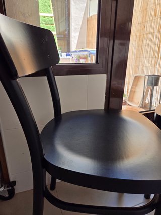 Set 2 Sillas Idolf Ikea Madera Negra