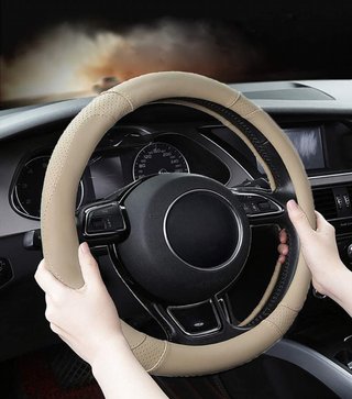Funda volante cuero microfibra antideslizante