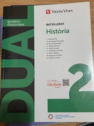 Historia 2º Bachillerato: libro y cuaderno