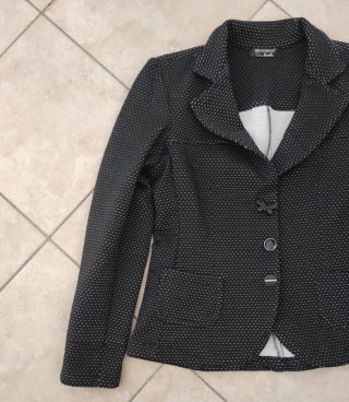 Giacca Blazer Rinascimento jacquard bianco e nero