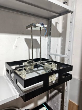 2 Lámparas de techo moderna cristal y metal