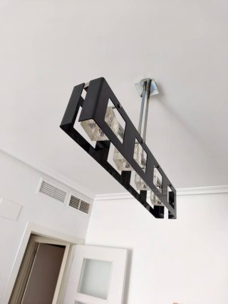 2 Lámparas de techo moderna cristal y metal